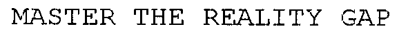 Trademark Logo MASTER THE REALITY GAP