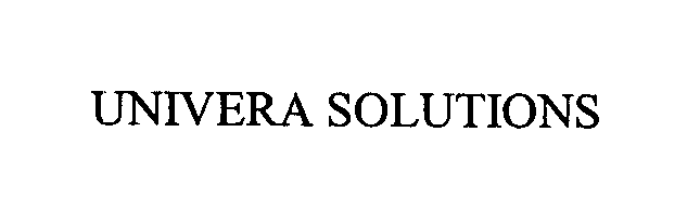 Trademark Logo UNIVERA SOLUTIONS