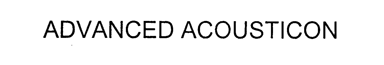 Trademark Logo ADVANCED ACOUSTICON