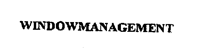 Trademark Logo WINDOWMANAGEMENT