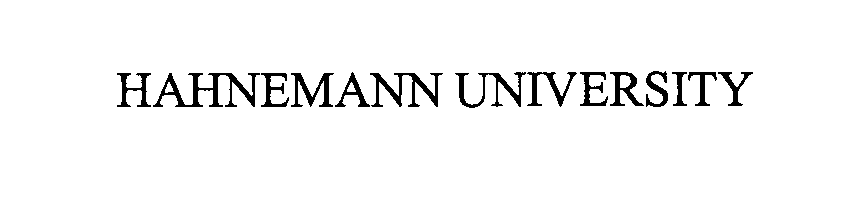  HAHNEMANN UNIVERSITY