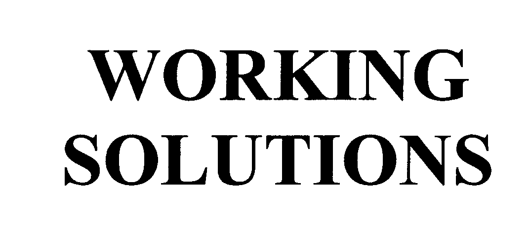 Trademark Logo WORKING SOLUTIONS