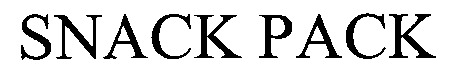 Trademark Logo SNACK PACK