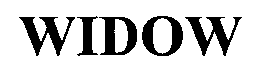 Trademark Logo WIDOW