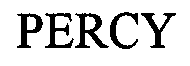 Trademark Logo PERCY