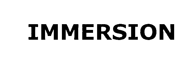 Trademark Logo IMMERSION