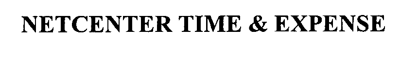 Trademark Logo NETCENTER TIME & EXPENSE
