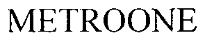 Trademark Logo METROONE