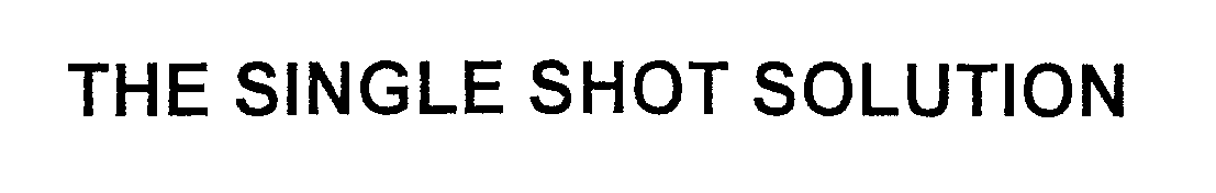  THE SINGLE SHOT SOLUTION