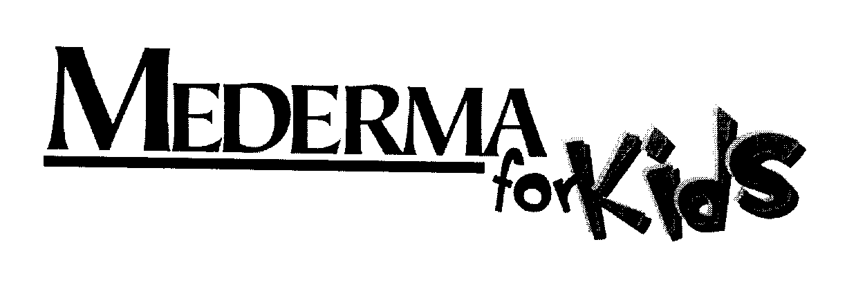 Trademark Logo MEDERMA FOR KIDS