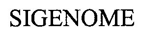 Trademark Logo SIGENOME