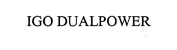 Trademark Logo IGO DUALPOWER