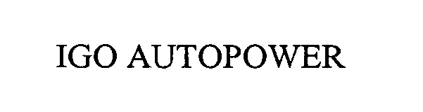Trademark Logo IGO AUTOPOWER