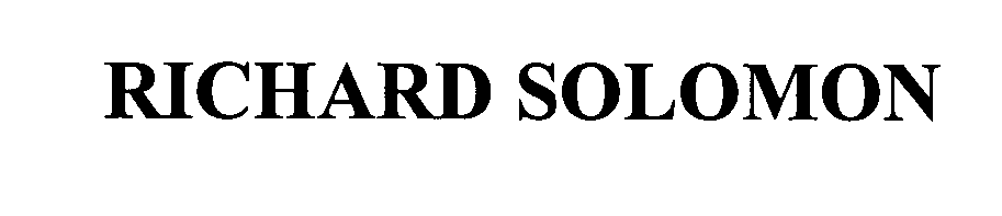 Trademark Logo RICHARD SOLOMON