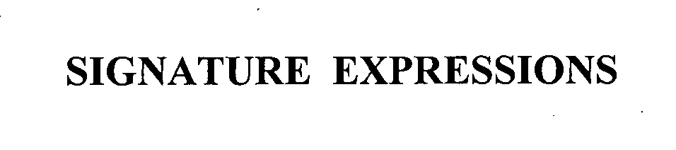 Trademark Logo SIGNATURE EXPRESSIONS
