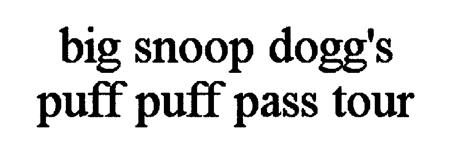  BIG SNOOP DOGG'S PUFF PUFF PASS TOUR