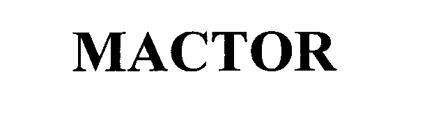 Trademark Logo MACTOR