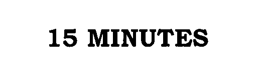 Trademark Logo 15 MINUTES