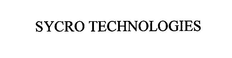 Trademark Logo SYCRO TECHNOLOGIES