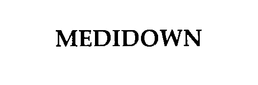 Trademark Logo MEDIDOWN