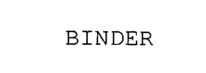 Trademark Logo BINDER