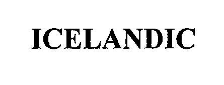 Trademark Logo ICELANDIC