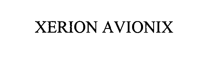 Trademark Logo XERION AVIONIX