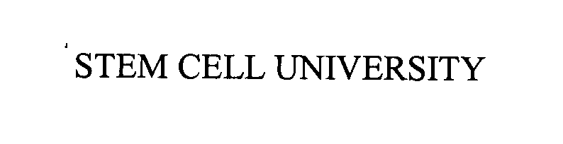 Trademark Logo STEM CELL UNIVERSITY