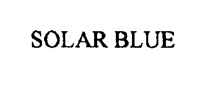 Trademark Logo SOLAR BLUE