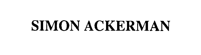 Trademark Logo SIMON ACKERMAN