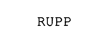 Trademark Logo RUPP