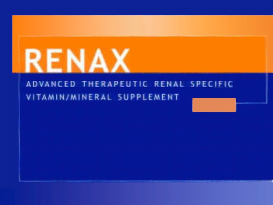  RENAX ADVANCED THERAPEUTIC RENAL SPECIFIC VITAMIN/MINERAL SUPPLEMENT