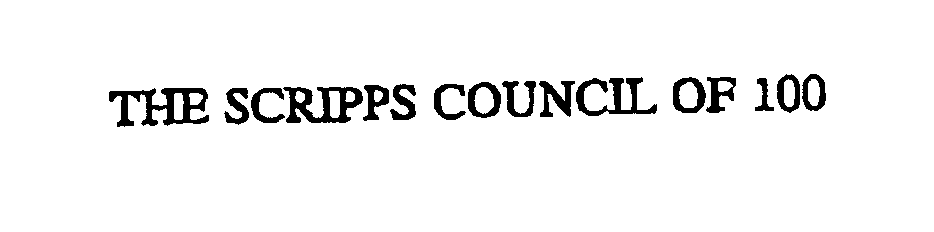 Trademark Logo THE SCRIPPS COUNCIL OF 100