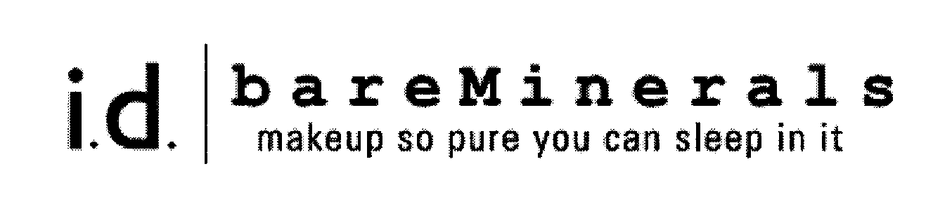 Trademark Logo I.D.BAREMINERALS MAKEUP SO PURE YOU CAN SLEEP IN IT