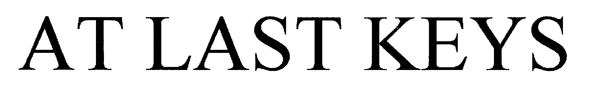 Trademark Logo AT LAST KEYS