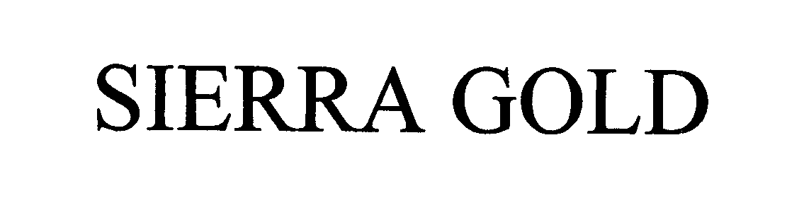 Trademark Logo SIERRA GOLD