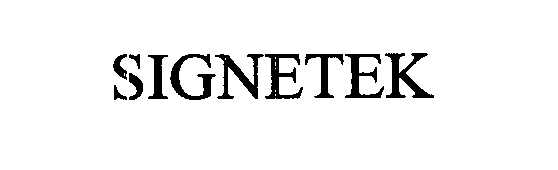 Trademark Logo SIGNETEK