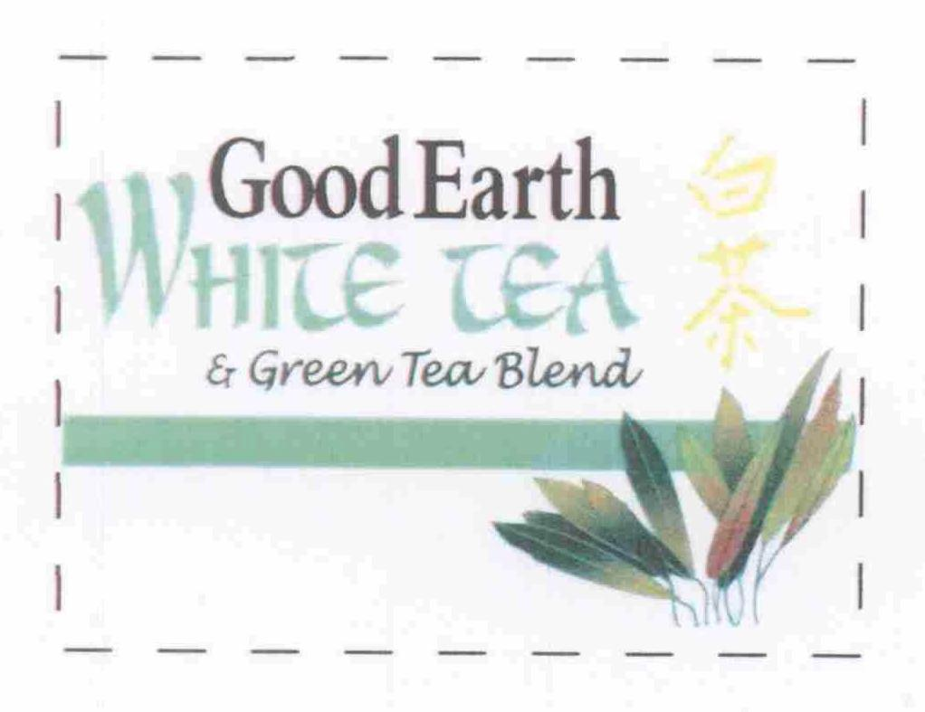 Trademark Logo GOOD EARTH WHITE TEA & GREEN TEA BLEND
