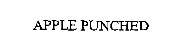 Trademark Logo APPLE PUNCHED