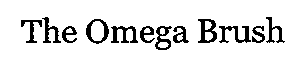 Trademark Logo THE OMEGA BRUSH