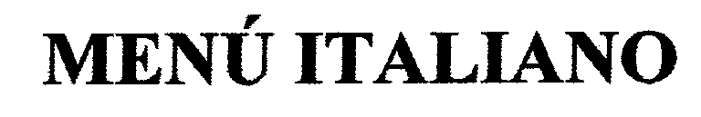 Trademark Logo MENÚ ITALIANO