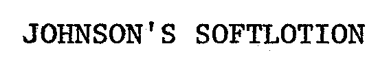 Trademark Logo JOHNSON'S SOFTLOTION
