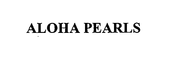 Trademark Logo ALOHA PEARLS