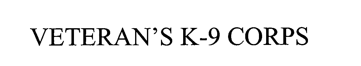 Trademark Logo VETERAN'S K-9 CORPS
