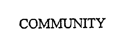 Trademark Logo COMMUNITY