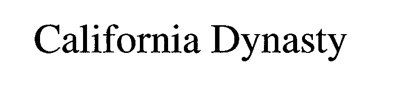 CALIFORNIA DYNASTY