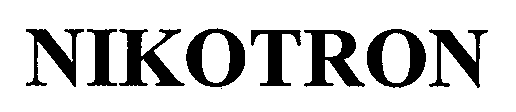 Trademark Logo NIKOTRON