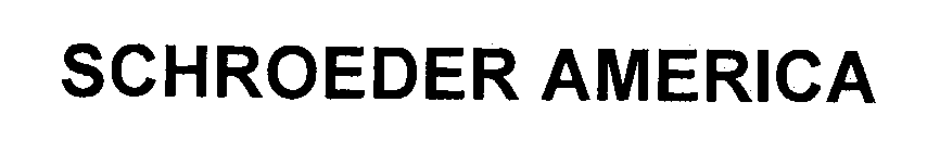 Trademark Logo SCHROEDER AMERICA