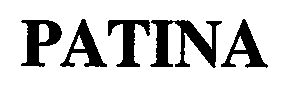 Trademark Logo PATINA