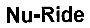 Trademark Logo NU-RIDE